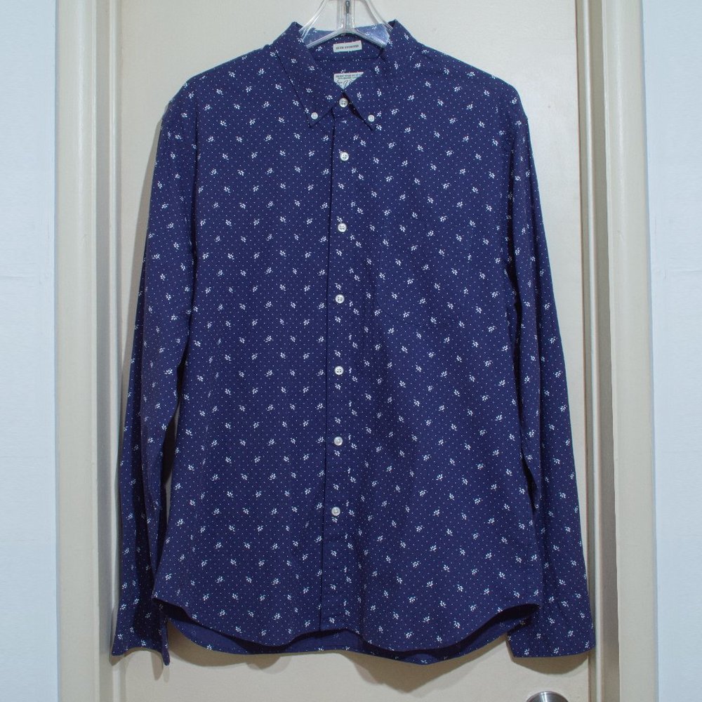 UNTUCKED STRETCH SECRET WASH SHIRT IN LITTLE BRANCH DOT ORGANIC COTTON